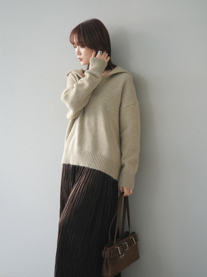 [SET]スキッパーニットプルオーバー+選べるアクセセット(2set)