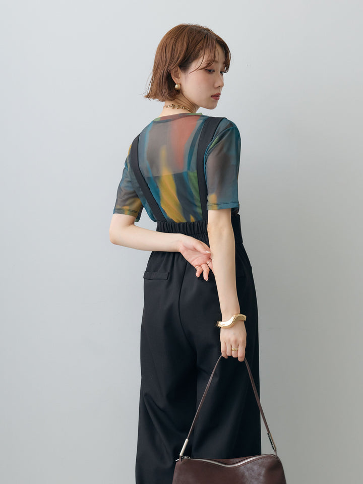 [SET]水彩アートシアーTシャツ+水彩アートシアーTシャツ(2set)
