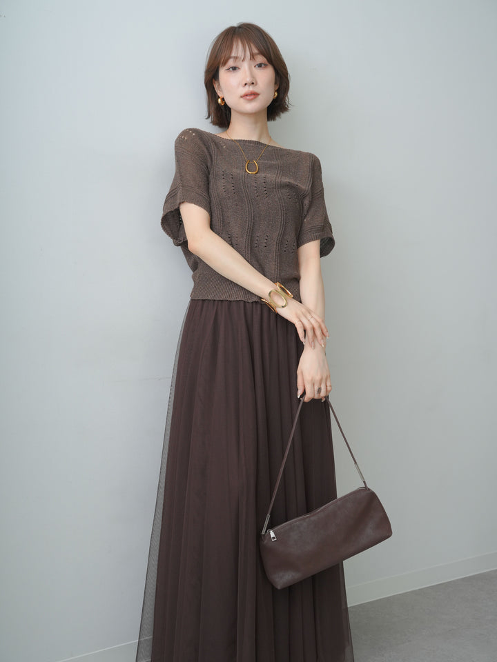 [SET]アイレットサマーニットトップス+アイレットサマーニットトップス(2set)