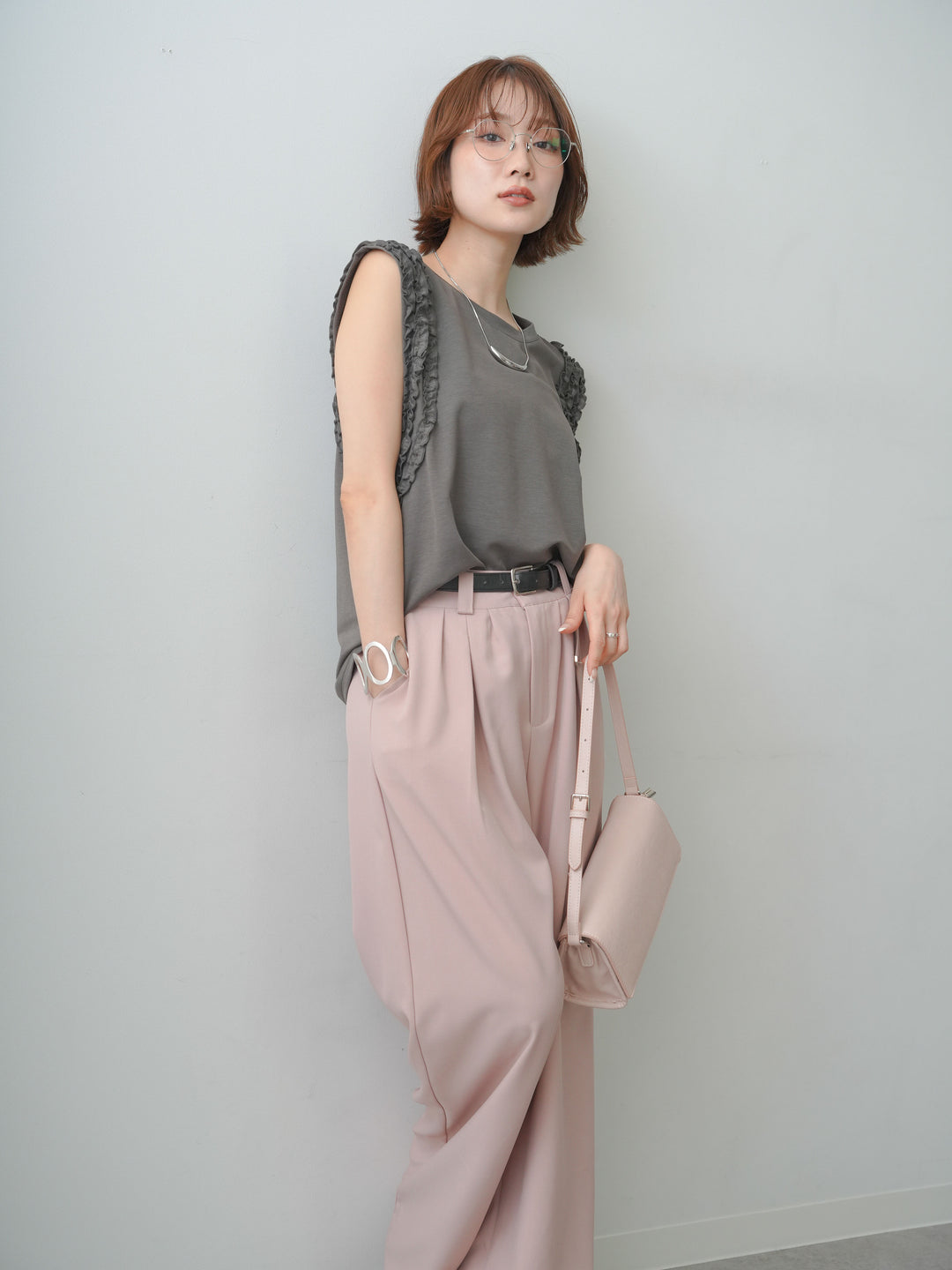 [SET]ホイップフリルフレンチTEE+選べるアクセセット(2set)