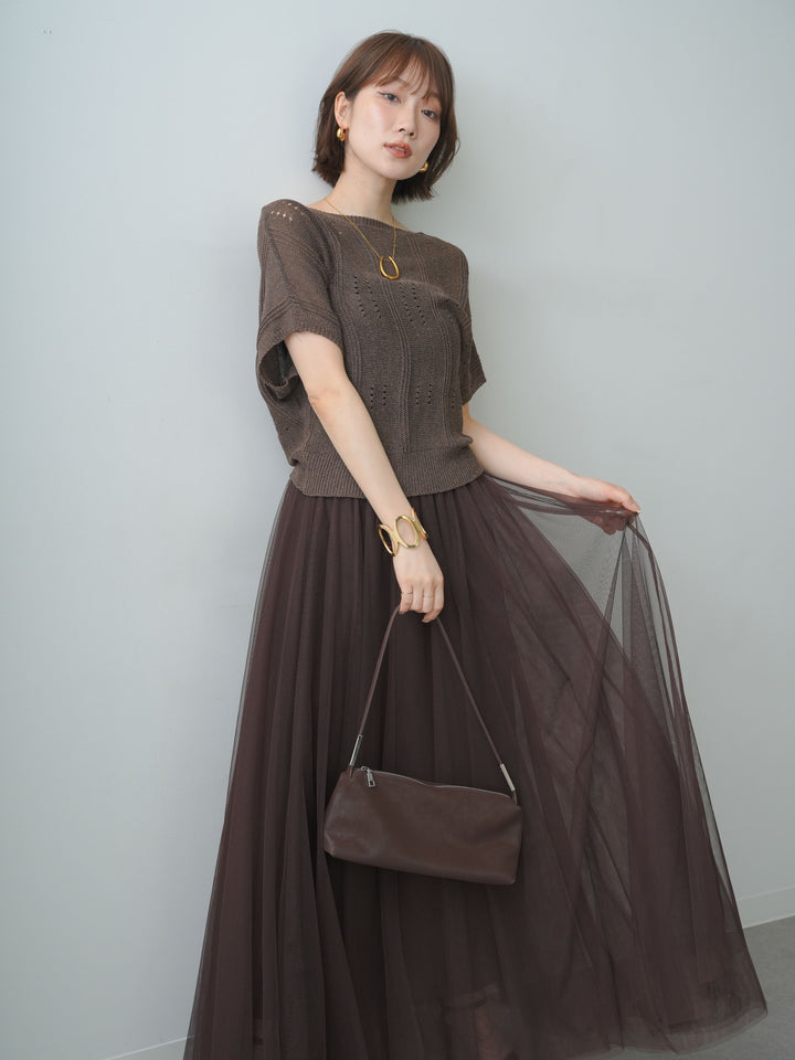 [SET]アイレットサマーニットトップス+アイレットサマーニットトップス(2set)