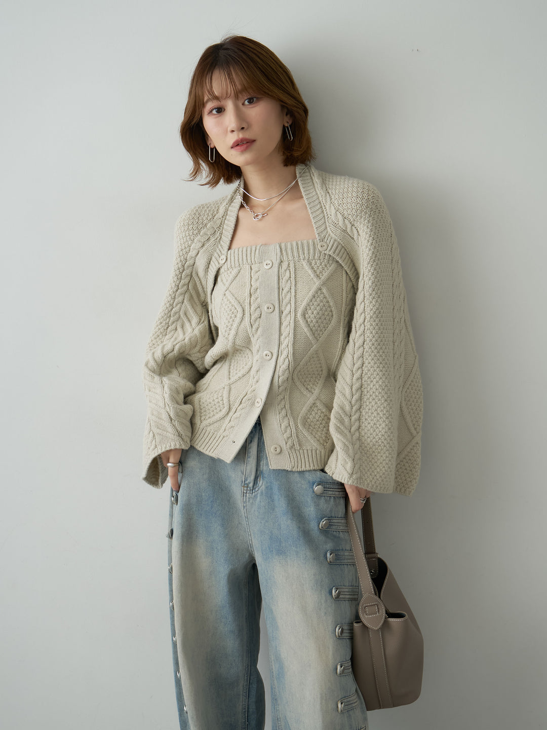 [SET]ケーブルベアトップ＆ボレロSET UP(2SET)+ケーブルベアトップ＆ボレロSET UP(2SET)(2set)