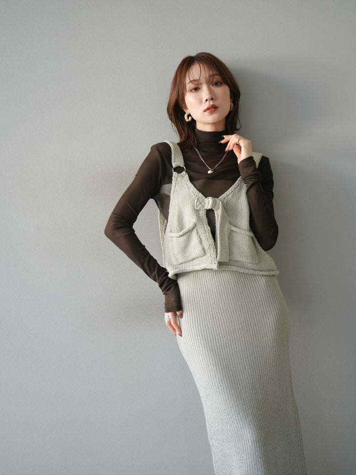 [予約]ニットビスチェ/lightgray