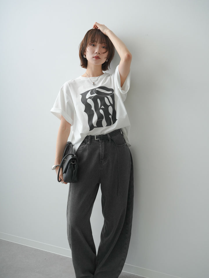 [SET]クールタッチアートロゴオーバーTEE+選べるアクセセット(2set)