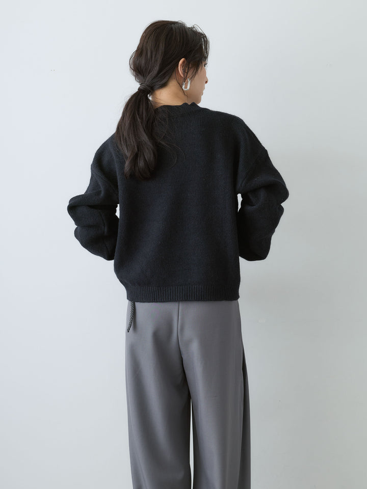[予約]ナポレオンニットプルオーバー/black