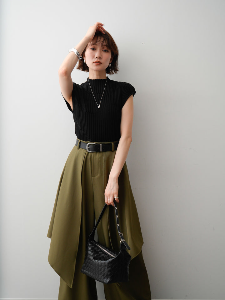 【套裝】Mode Line 羅紋法式針織上衣 + 配件套裝（2 套可選）