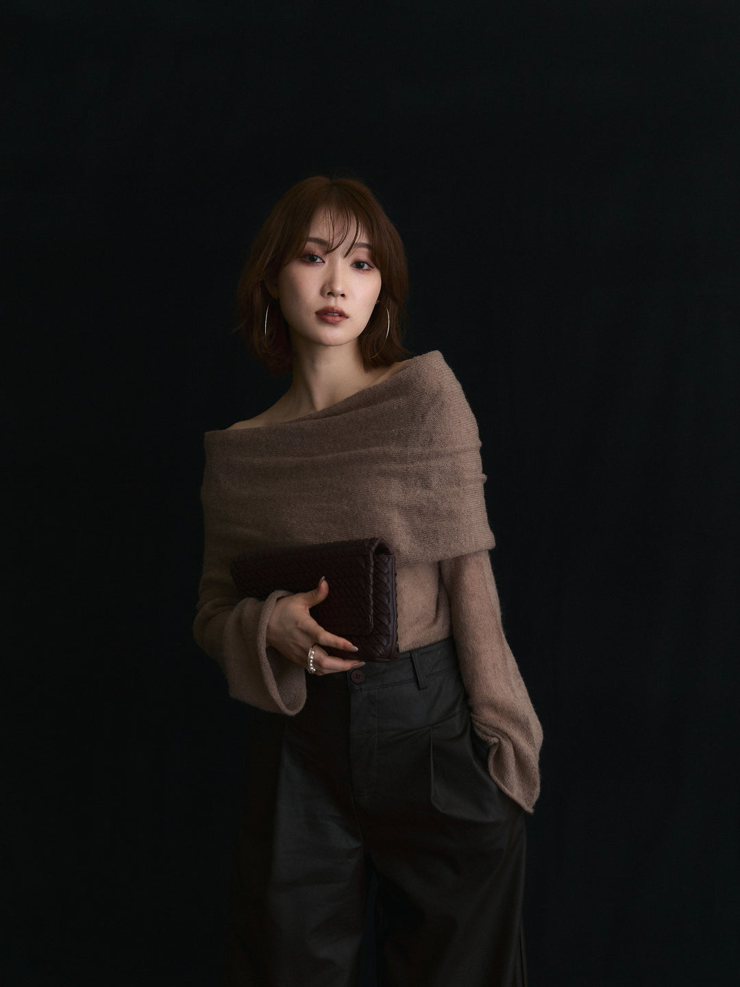 【Allure】[SET]オフショルシアーニットプルオーバー+オフショルシアーニットプルオーバー(2set)