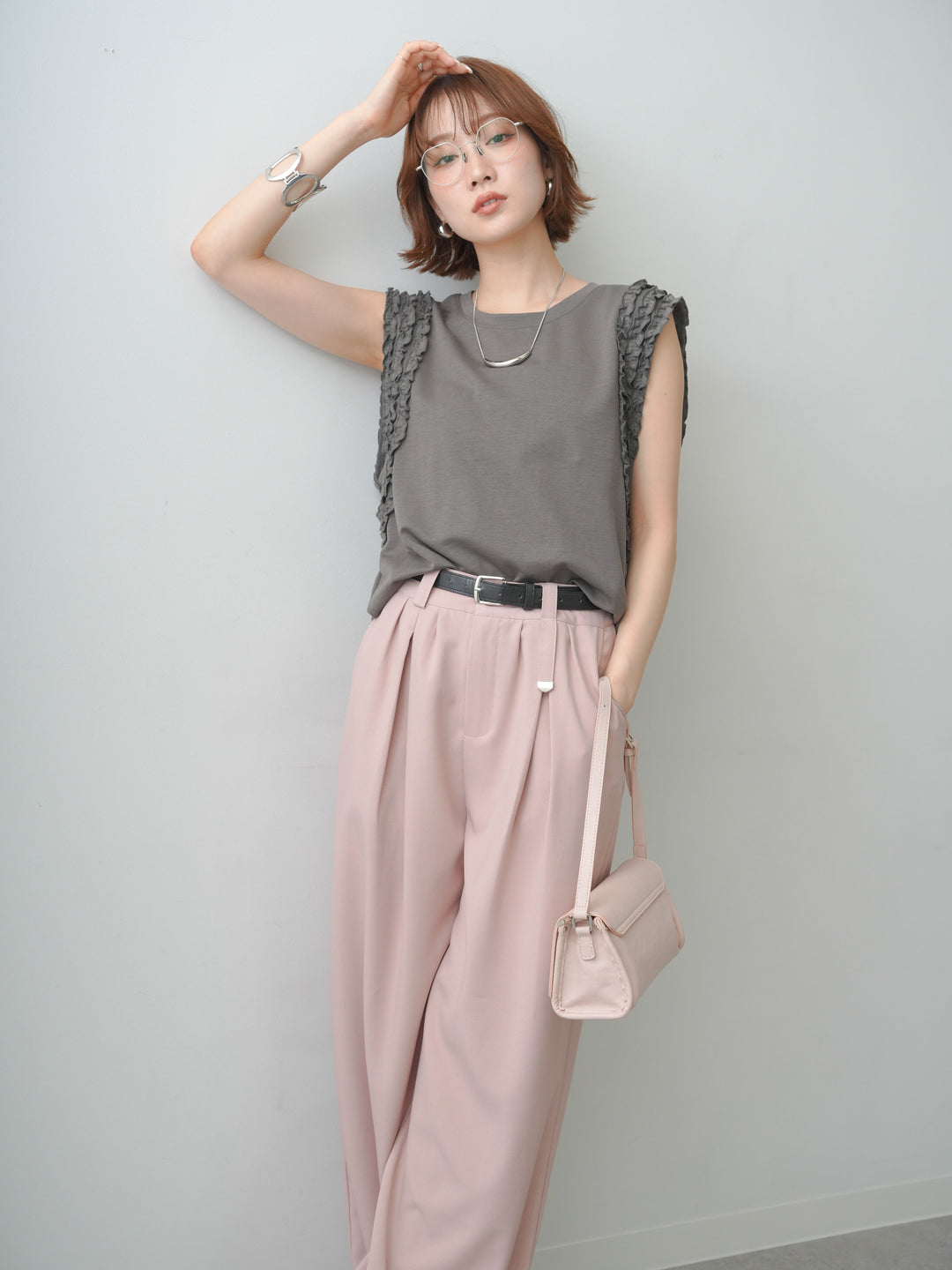 [SET]ホイップフリルフレンチTEE+ホイップフリルフレンチTEE(2set)
