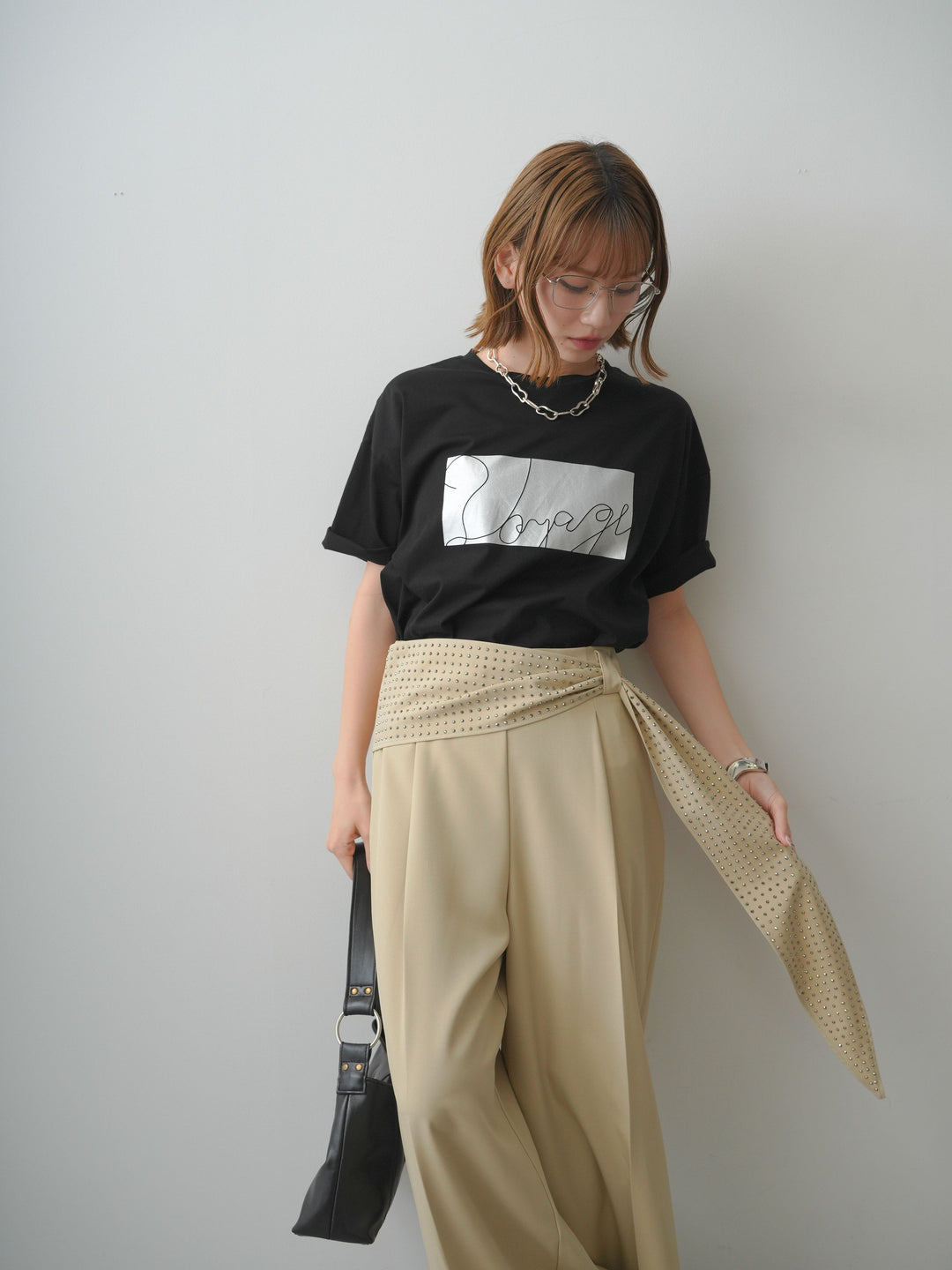 [SET]箔プリントボックスTEE+選べるアクセセット(2set)