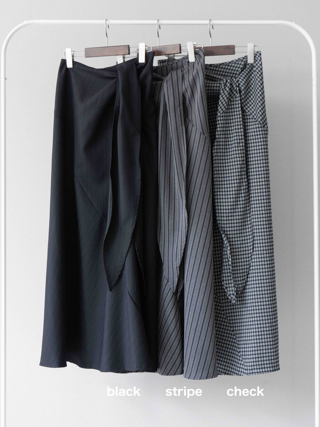 [SET]シアーベロアプルオーバー+サイド巻きツイルスカート(2set)