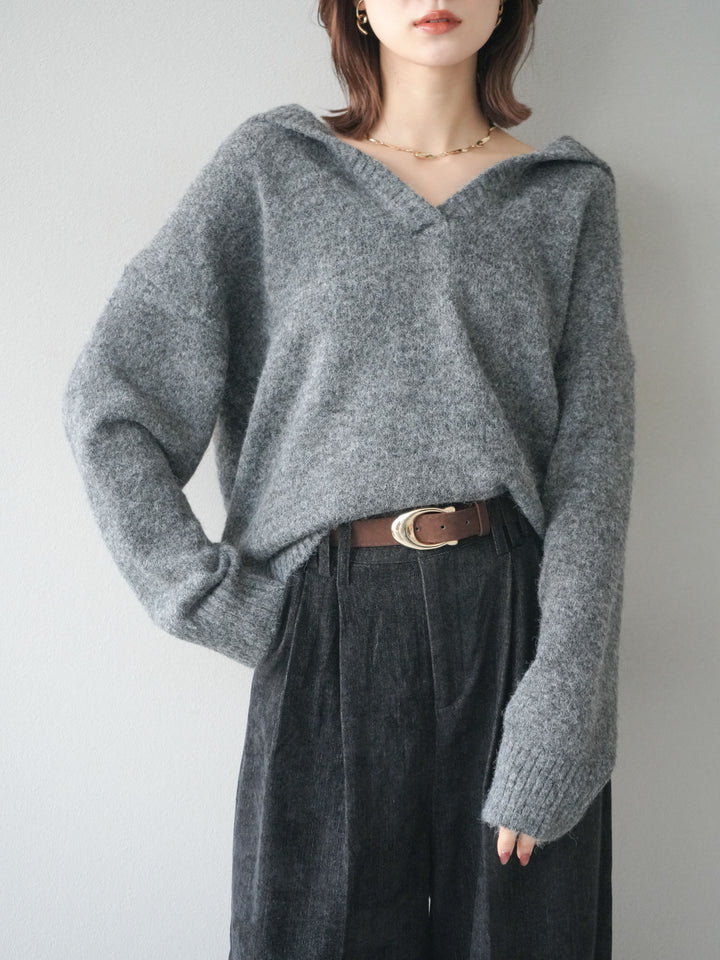 [SET]スキッパーニットプルオーバー+選べるアクセセット(2set)