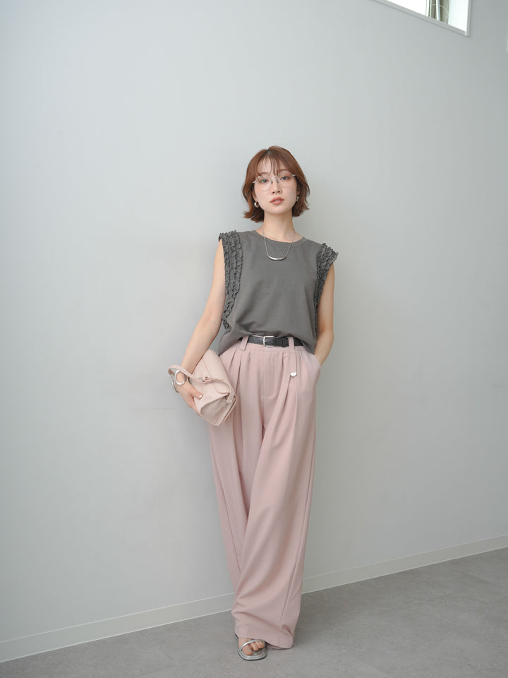 [SET]ホイップフリルフレンチTEE+ホイップフリルフレンチTEE(2set)