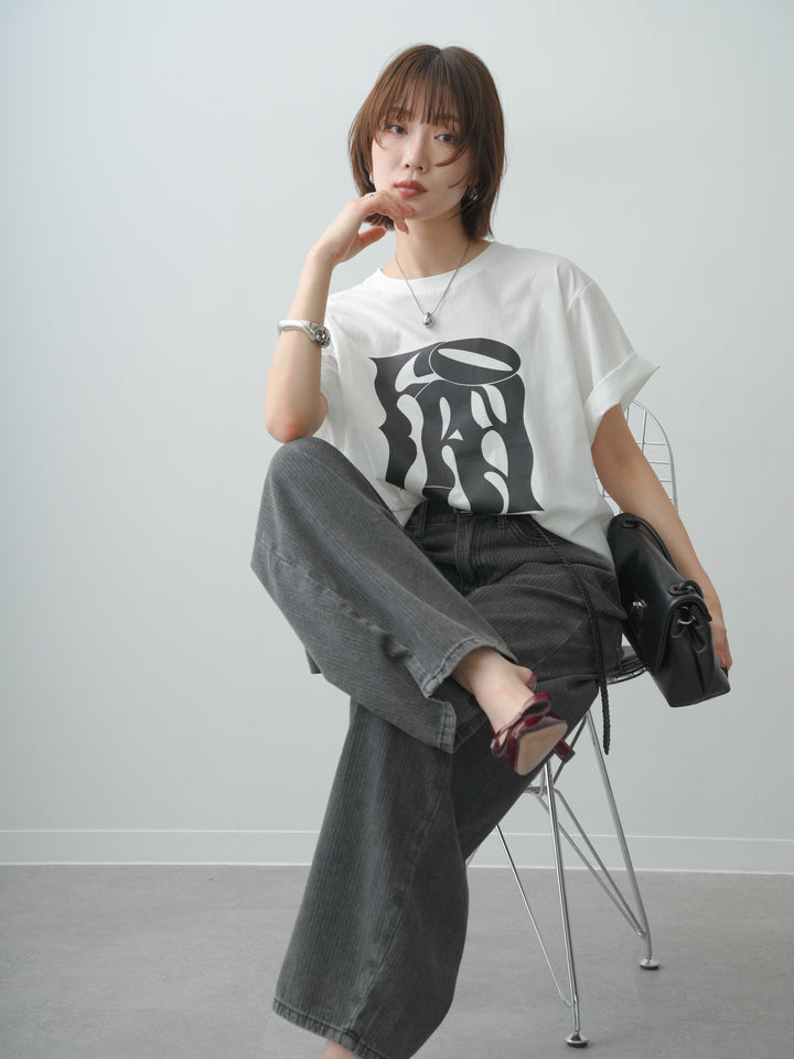 [SET]クールタッチアートロゴオーバーTEE+選べるアクセセット(2set)