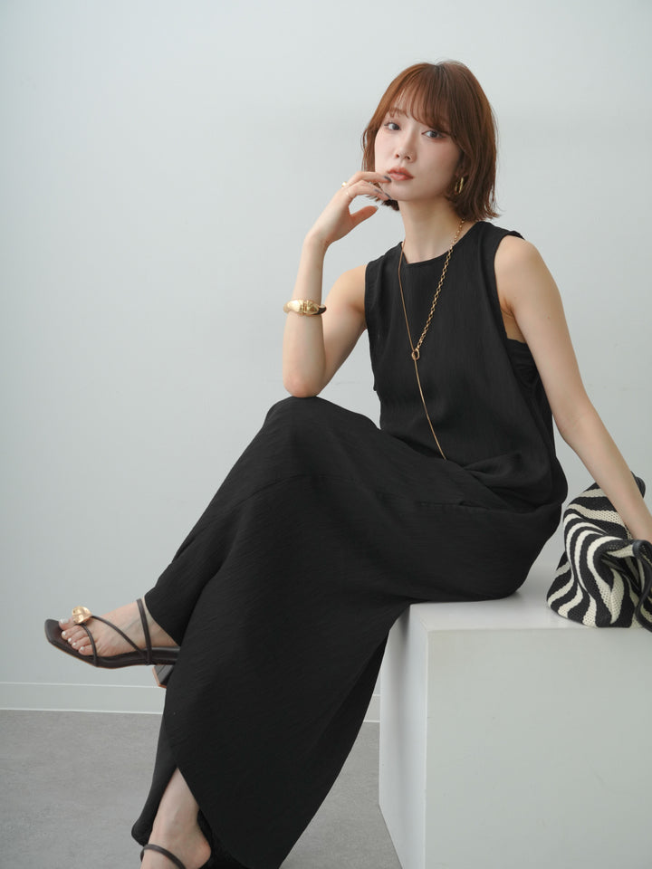 [SET]バックデザインクリンクルワンピース+バックデザインクリンクルワンピース(2set)