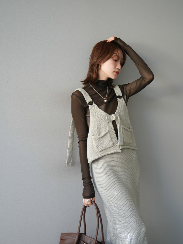 [予約]ニットビスチェ/lightgray