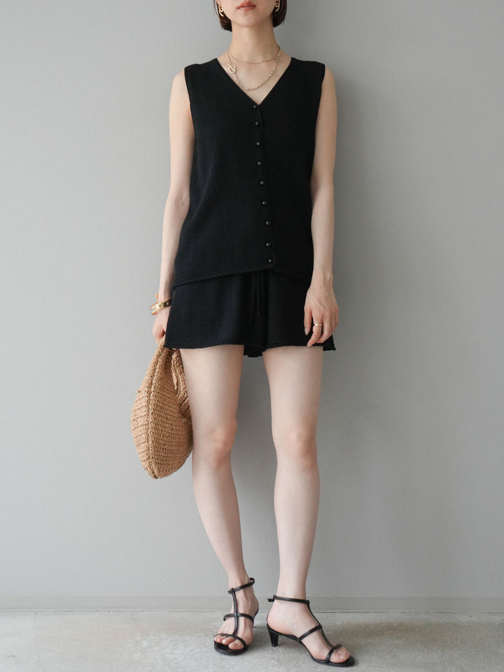 [SET]ニットベスト＆ショートパンツSET UP(2set)