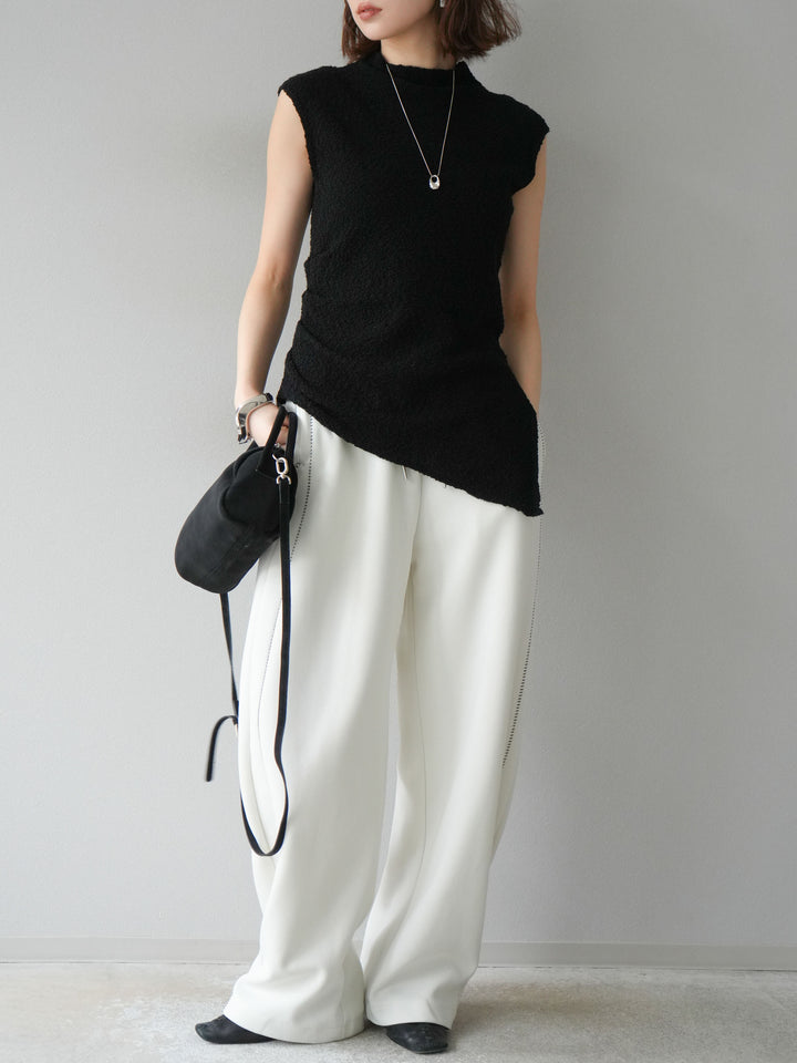 [予約]ハンドステッチ風スウェットパンツ/アイボリー