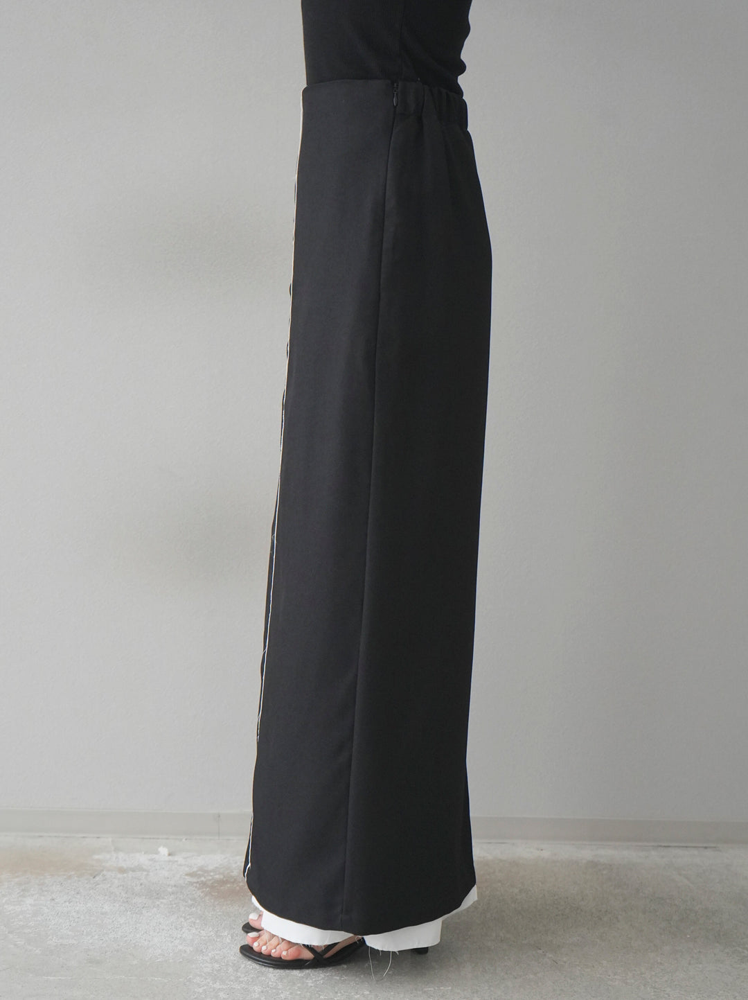 【預購】鏤空疊層半身裙/黑色