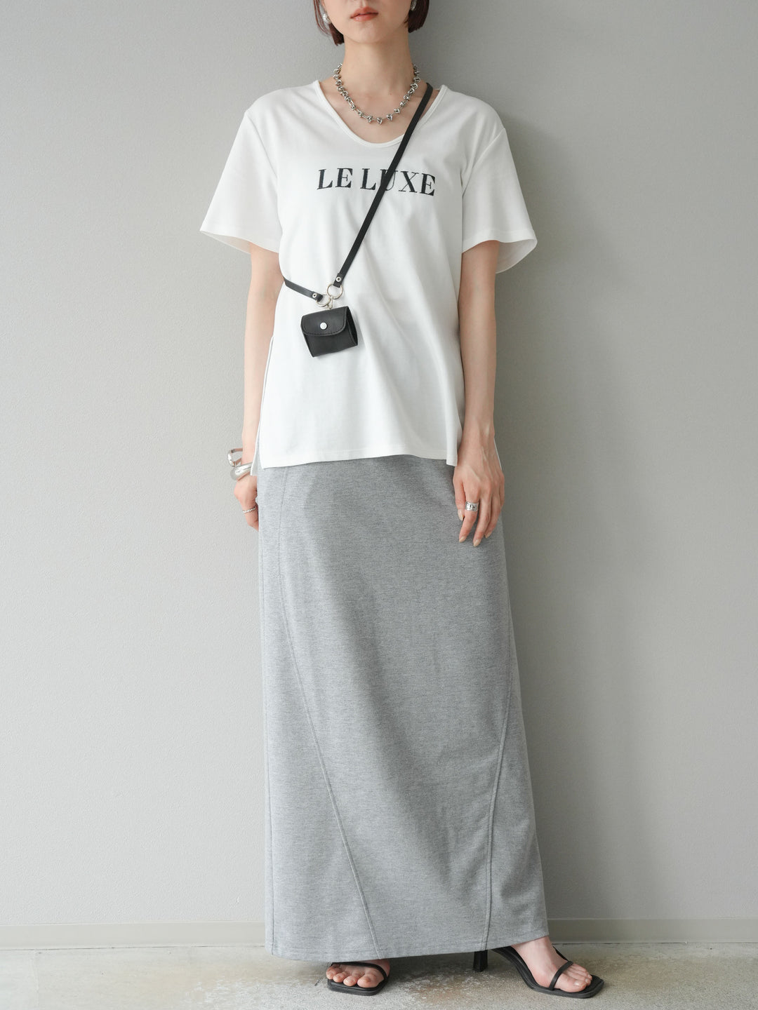 [SET] 毛衣長裙+毛衣長裙（2件套）