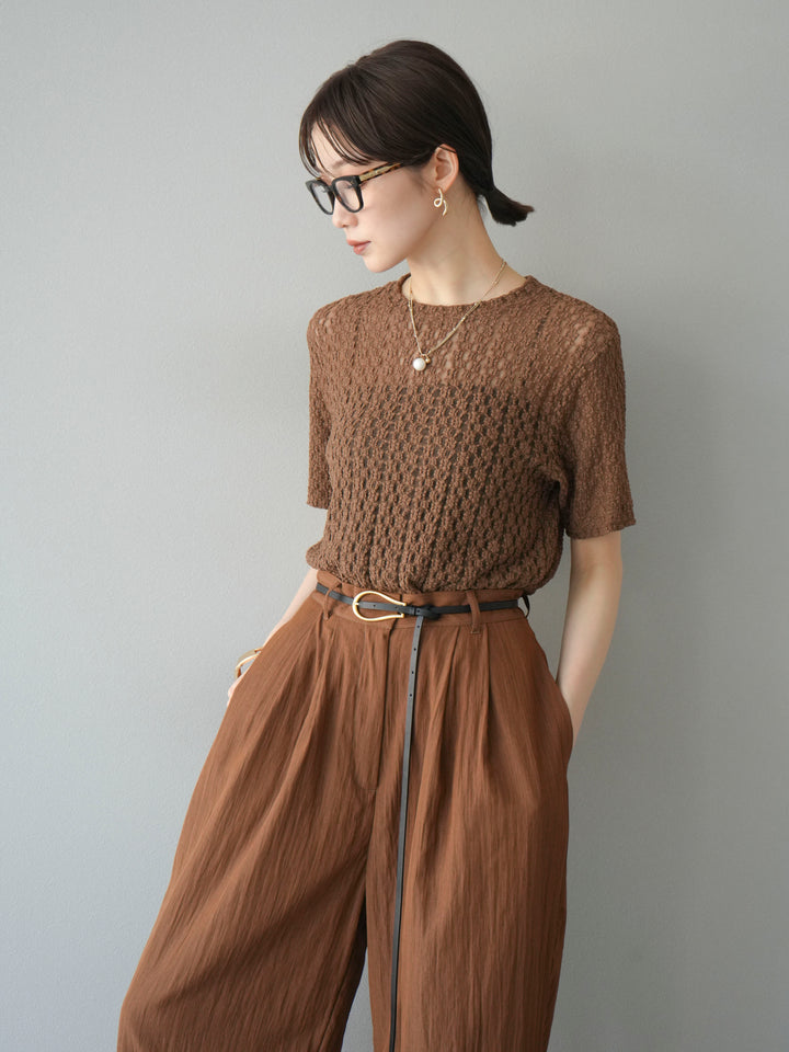 [SET]カットレースTシャツ+選べるアクセセット(2set)