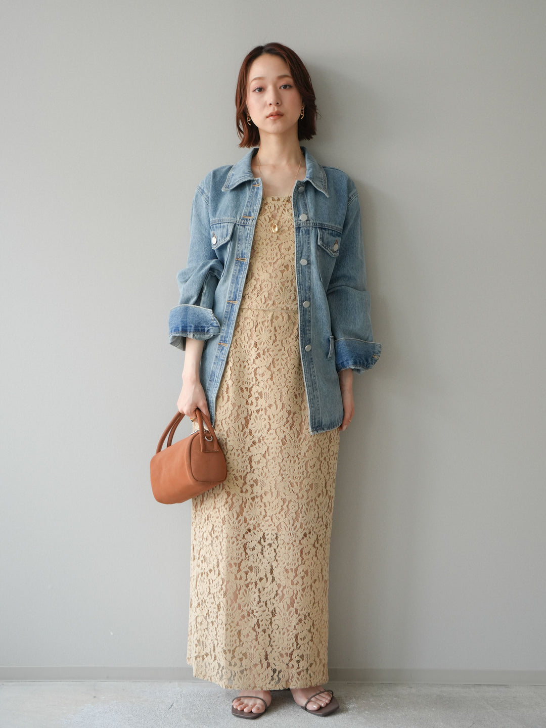 [SET]フルレースキャミ＆IラインスカートSET UP