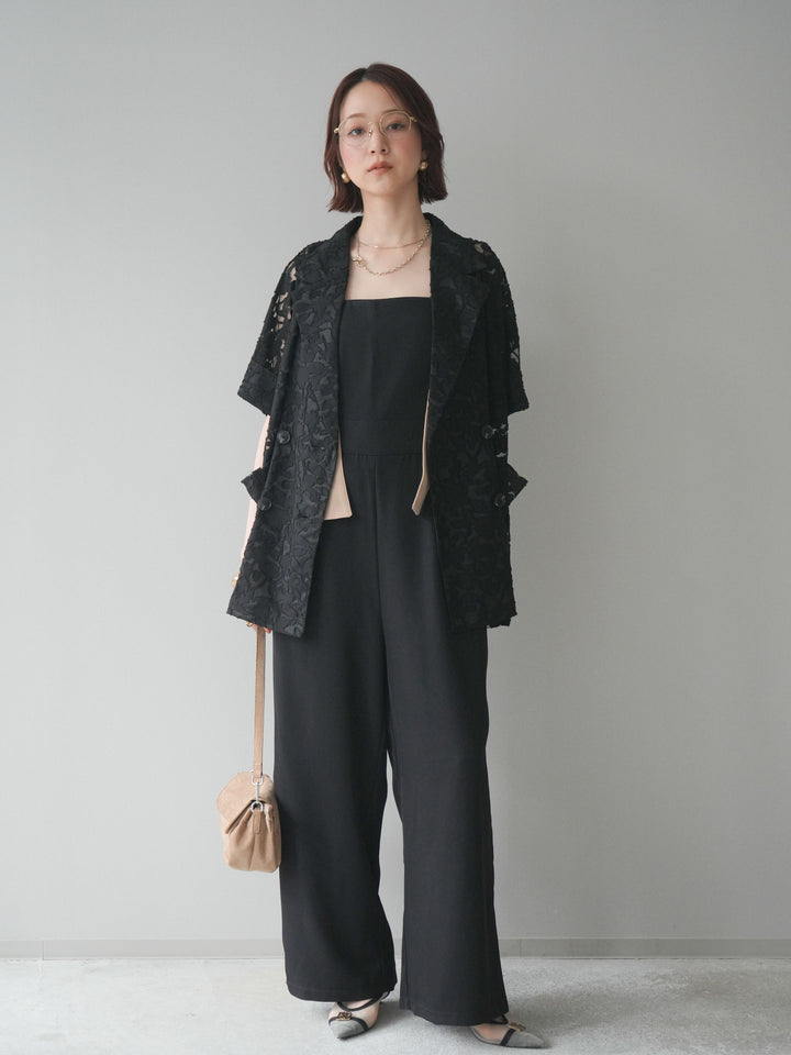 [SET]ショルダーリボンサロペット+選べるアクセセット(2set)