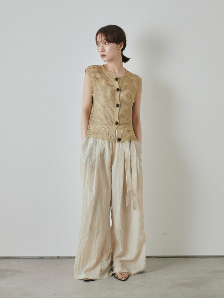 [予約]ナイロンワッシャーイージーパンツ/クリーム