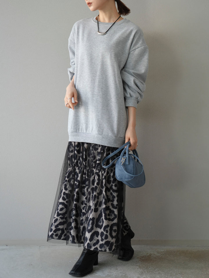 [SET] Sweat Docking 動物印花層疊連身裙 + 可選飾品套裝（2 套）