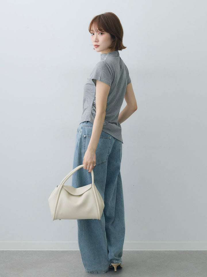 [SET]ヘムアシメバックボタンデザインフレンチトップ+ヘムアシメバックボタンデザインフレンチトップ(2set)