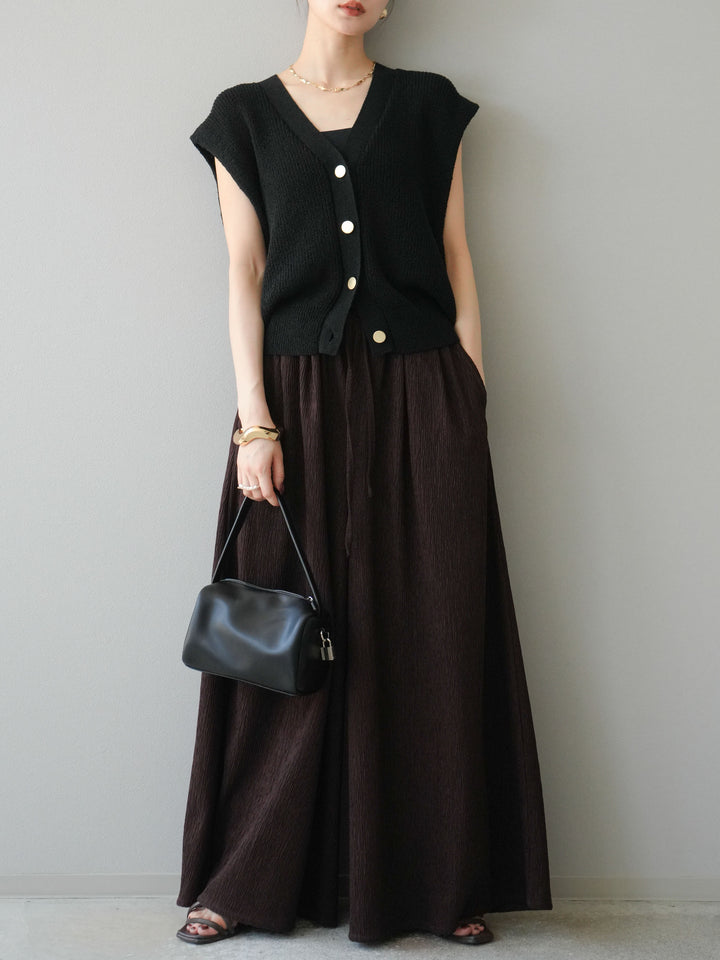 [予約]楊柳バギーパンツ/ブラウン