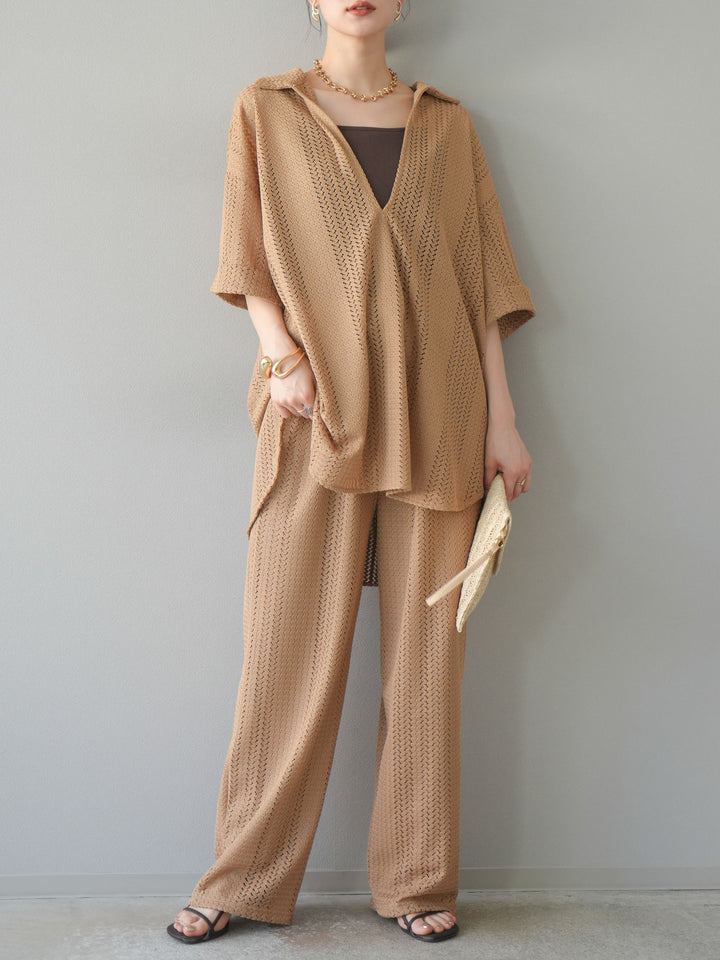 [予約]透かしレースパンツ/ベージュ