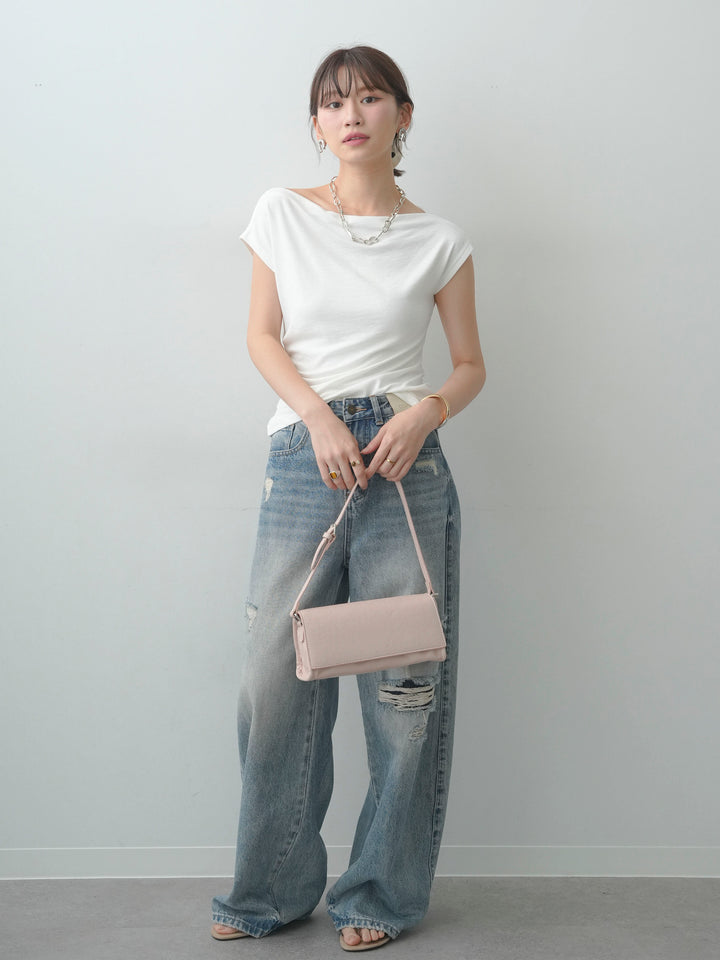 [SET]アシメギャザーカットソー+アシメギャザーカットソー(2set)