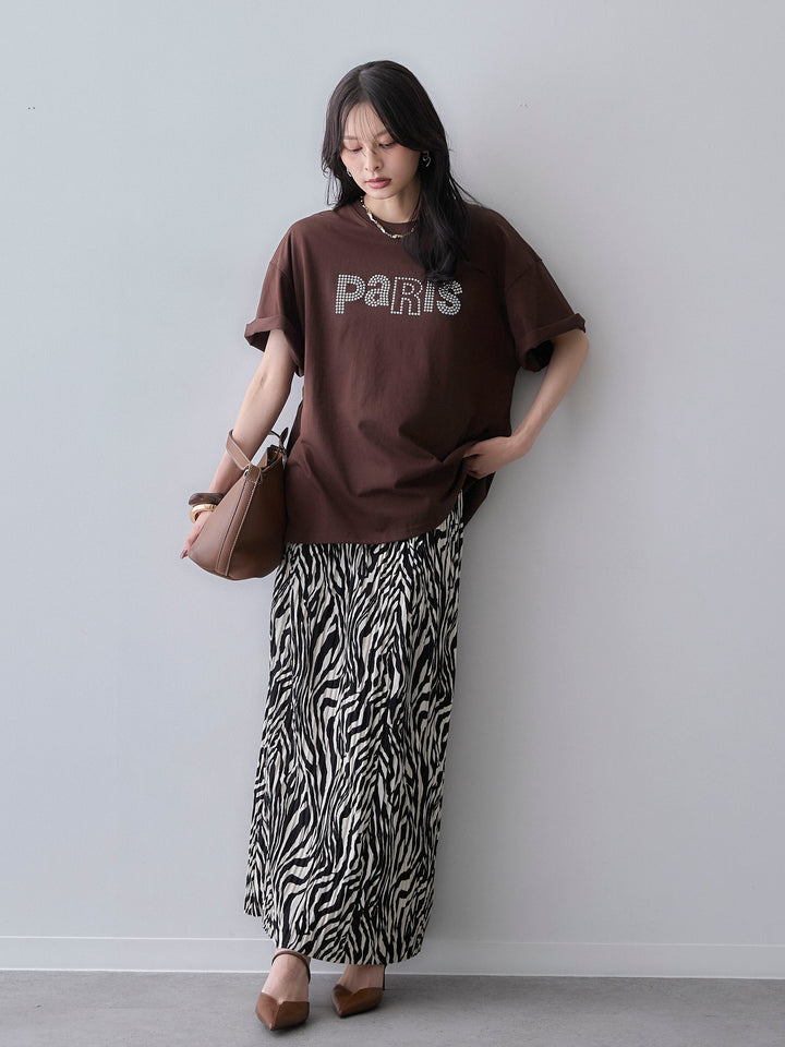 [予約]スタッズロゴTEE/brown