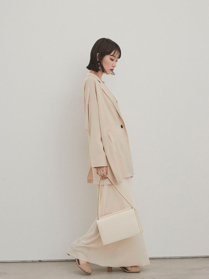 [SET] 霧面緞面外套 + 天鵝絨半身裙 (2set)