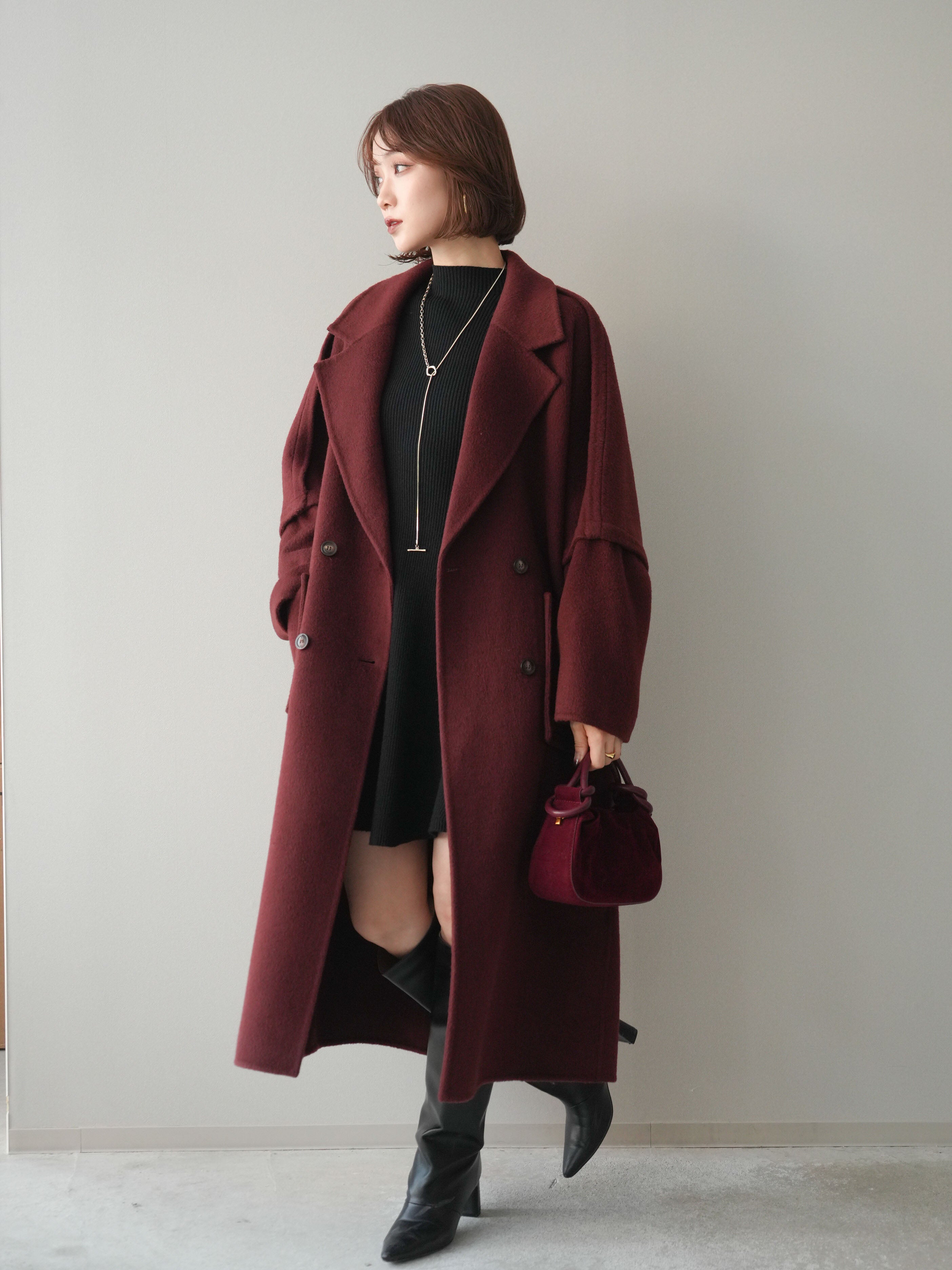 1% ロービングリブニットコート セブンフェアリー 新品未使用 LIP SERVICE（リップサービス）｜ フェザーチェックバイカラーニット