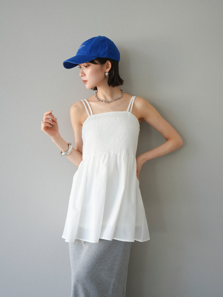 [予約]シャーリングフレアキャミプルオーバー/オフ