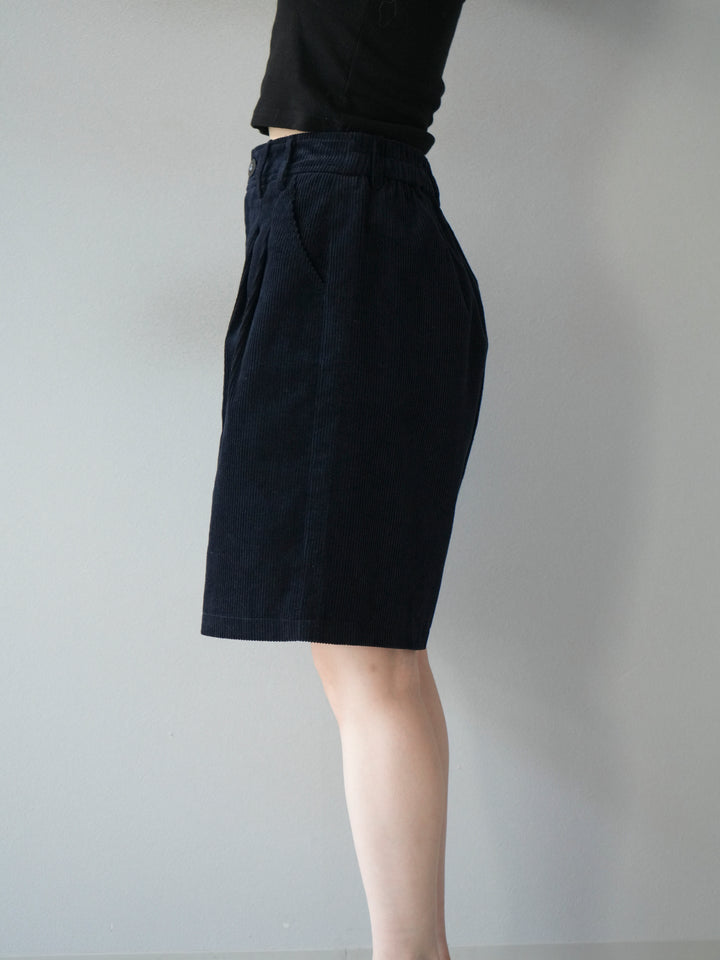 [予約]コーデュロイハーフパンツ/ブラック