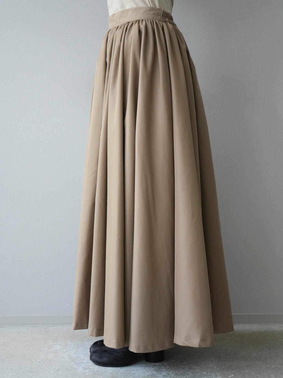 [予約]ブロードボリュームスカート/モカ