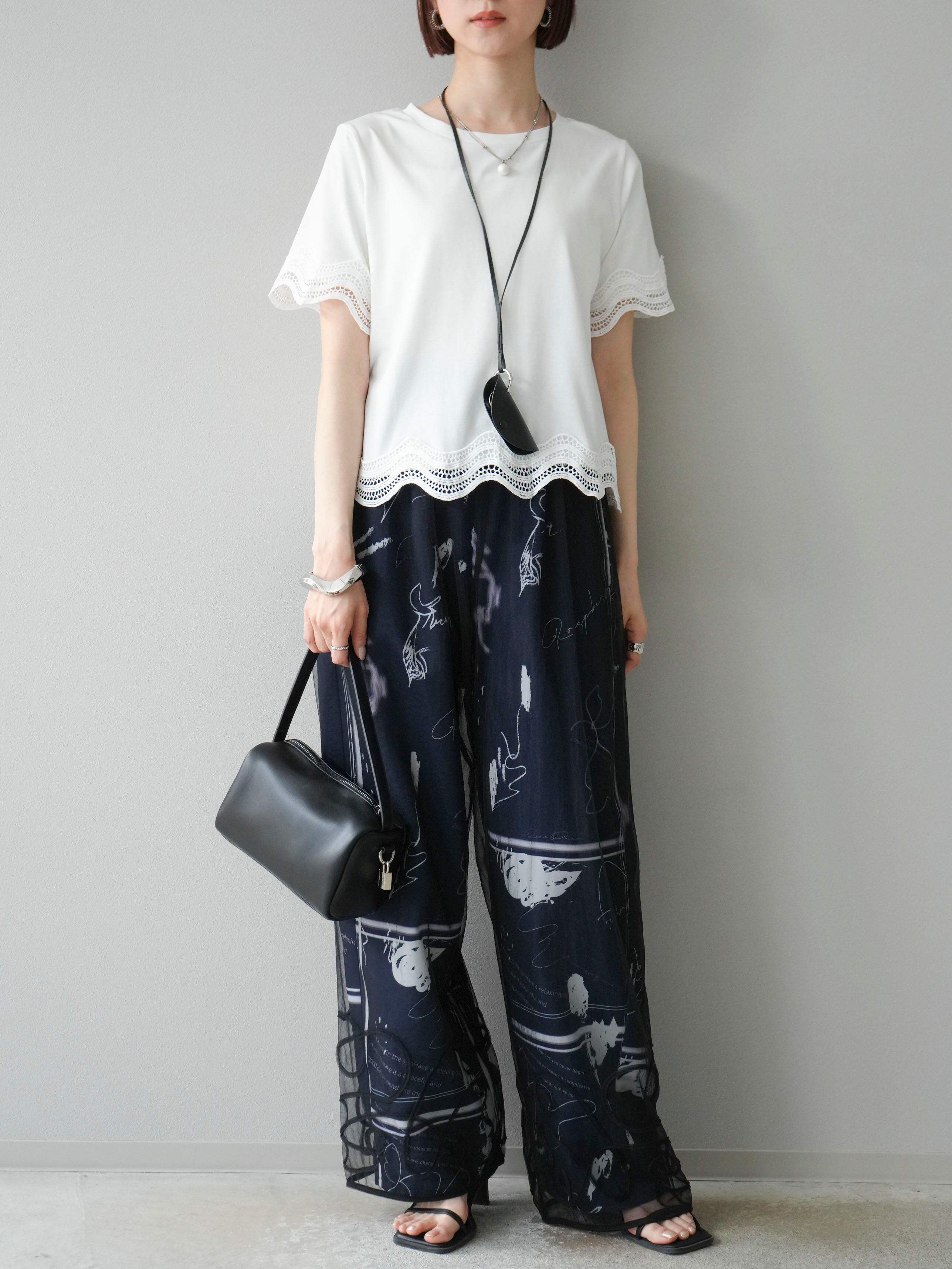 [専用です] ビアズリー　レース裾付きチュールレイヤーパンツ 専用です] ビアズリー レース裾付きチュールレイヤーパンツ 専用