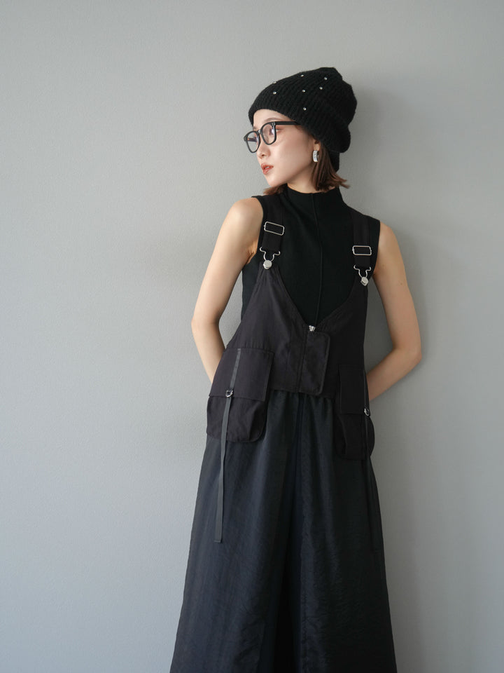 [予約]タクティカルベストオーガンザワンピース/ブラック