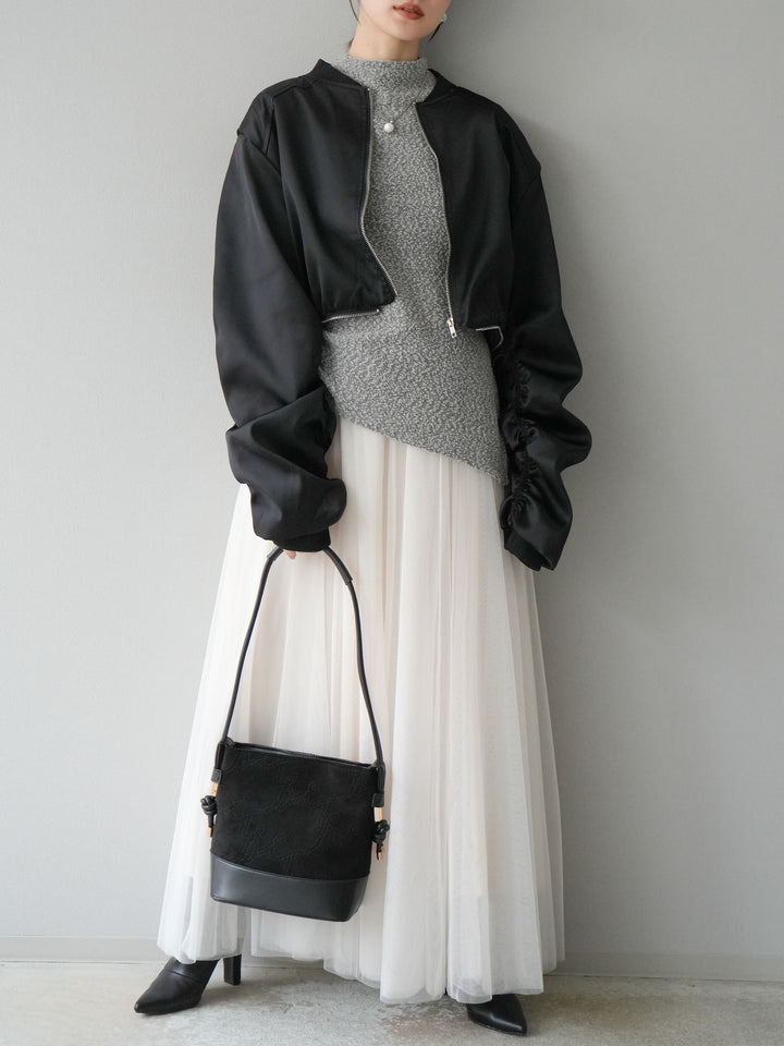 [予約]チュールボリュームスカート/アイボリー