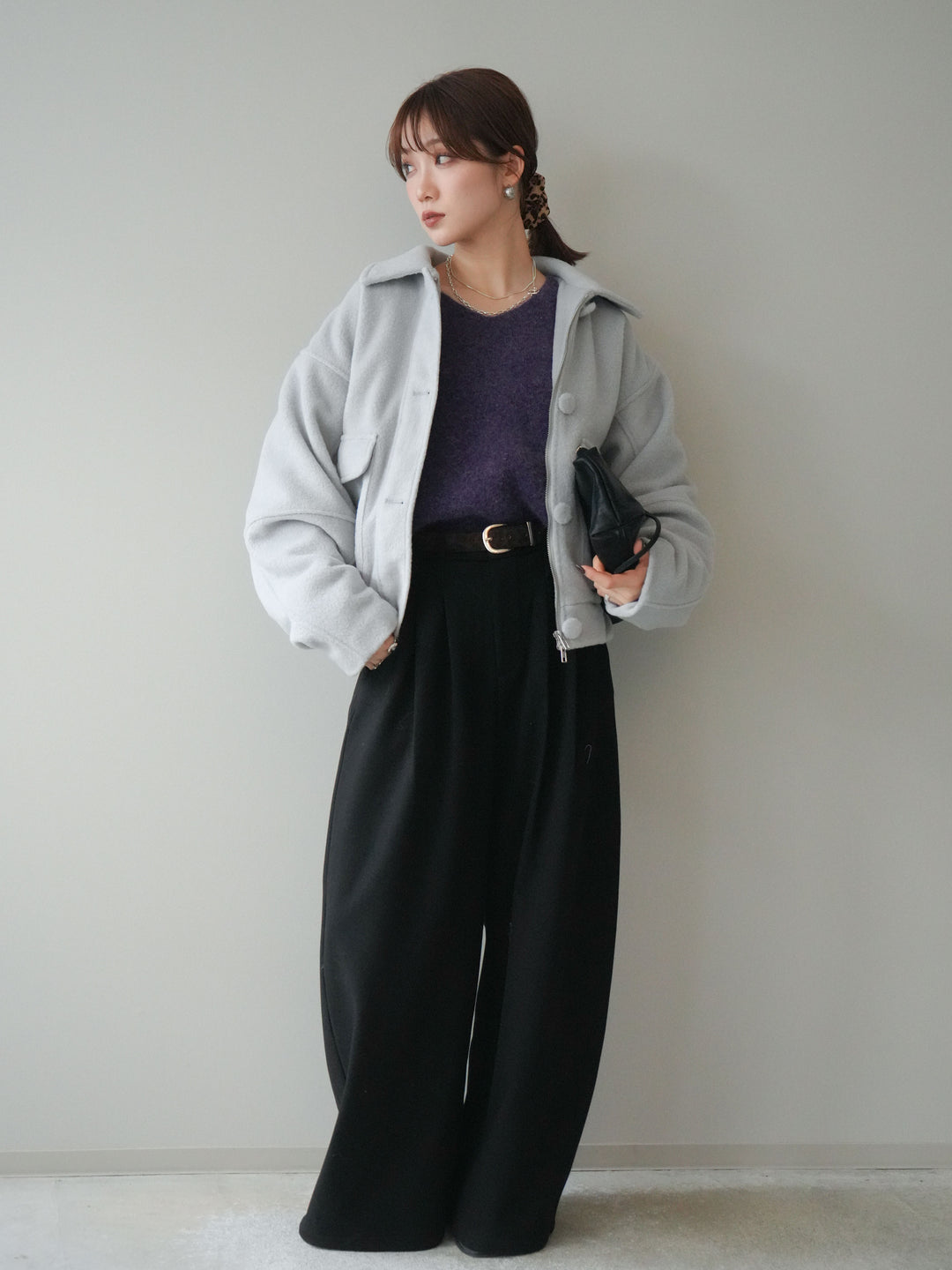 [予約]ウールライクフライトジャケット/blue