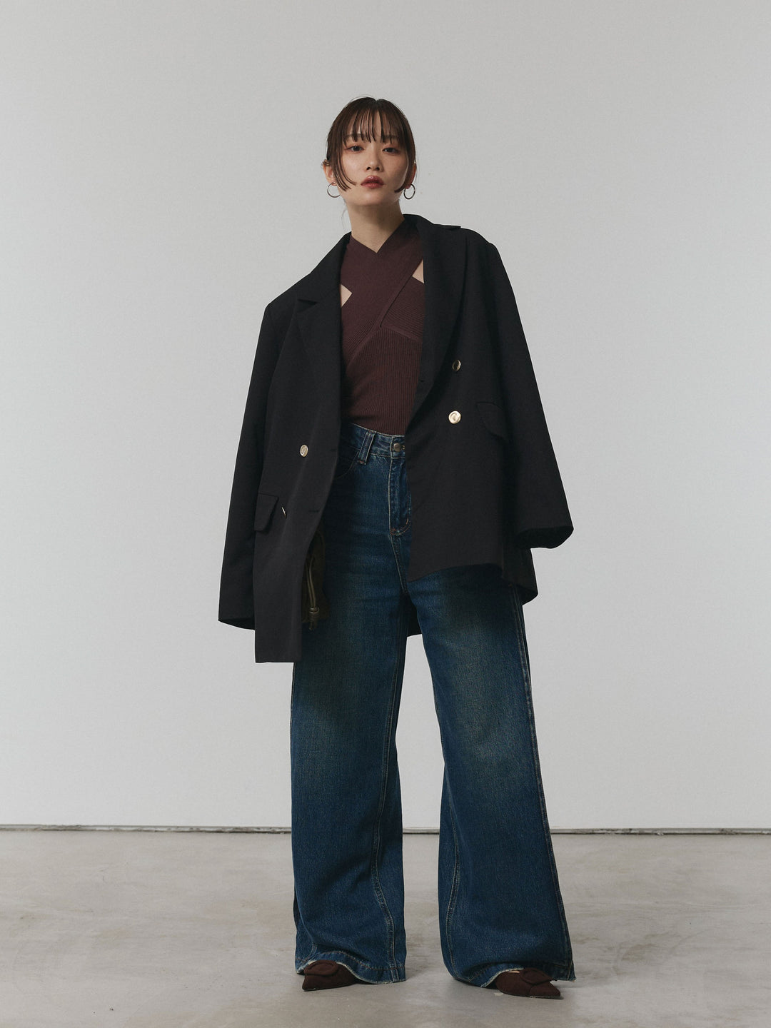 【Allure】[SET]クロスリブニットタンクトップ+クロスリブニットタンクトップ(2set)