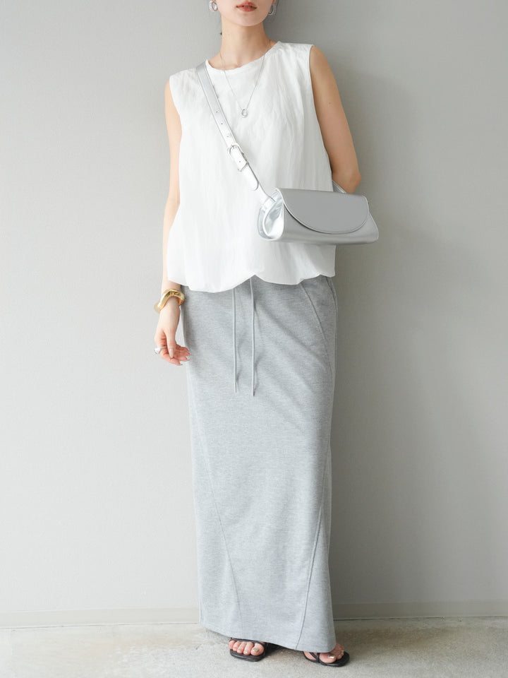[予約]スウェットロングスカート/グレー