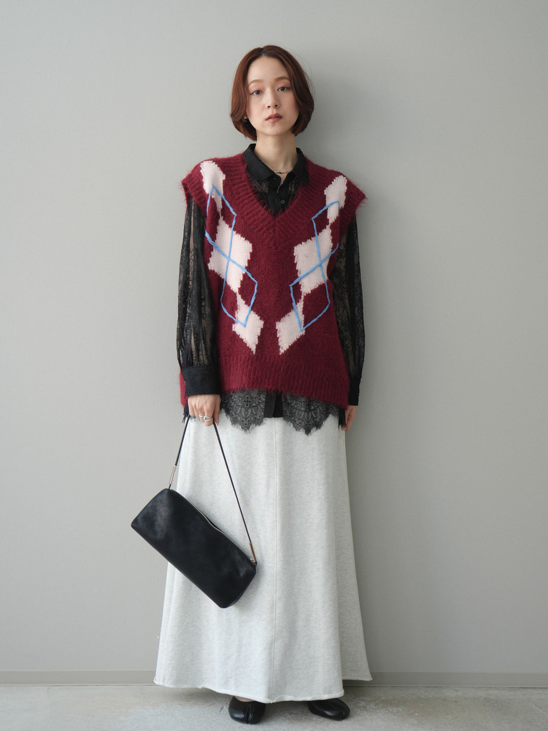 [予約]スウェットフレアロングスカート/oatmeal