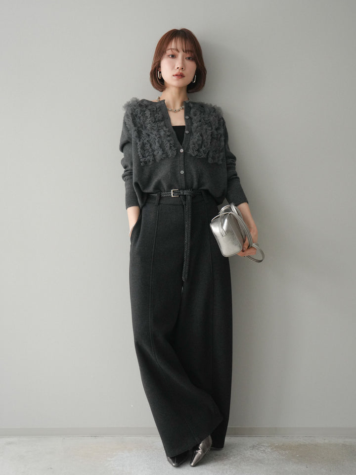 [予約]ウールタッチカーブパンツ/darkgray