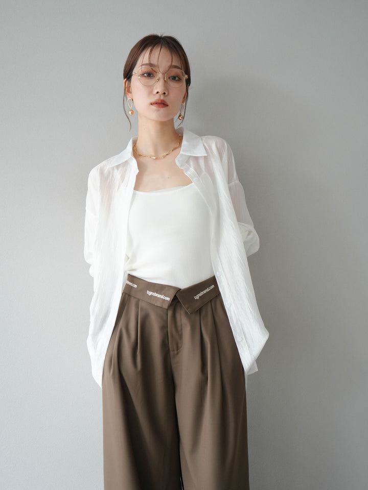 [予約]ワッシャーシャイニーシャツ/ホワイト