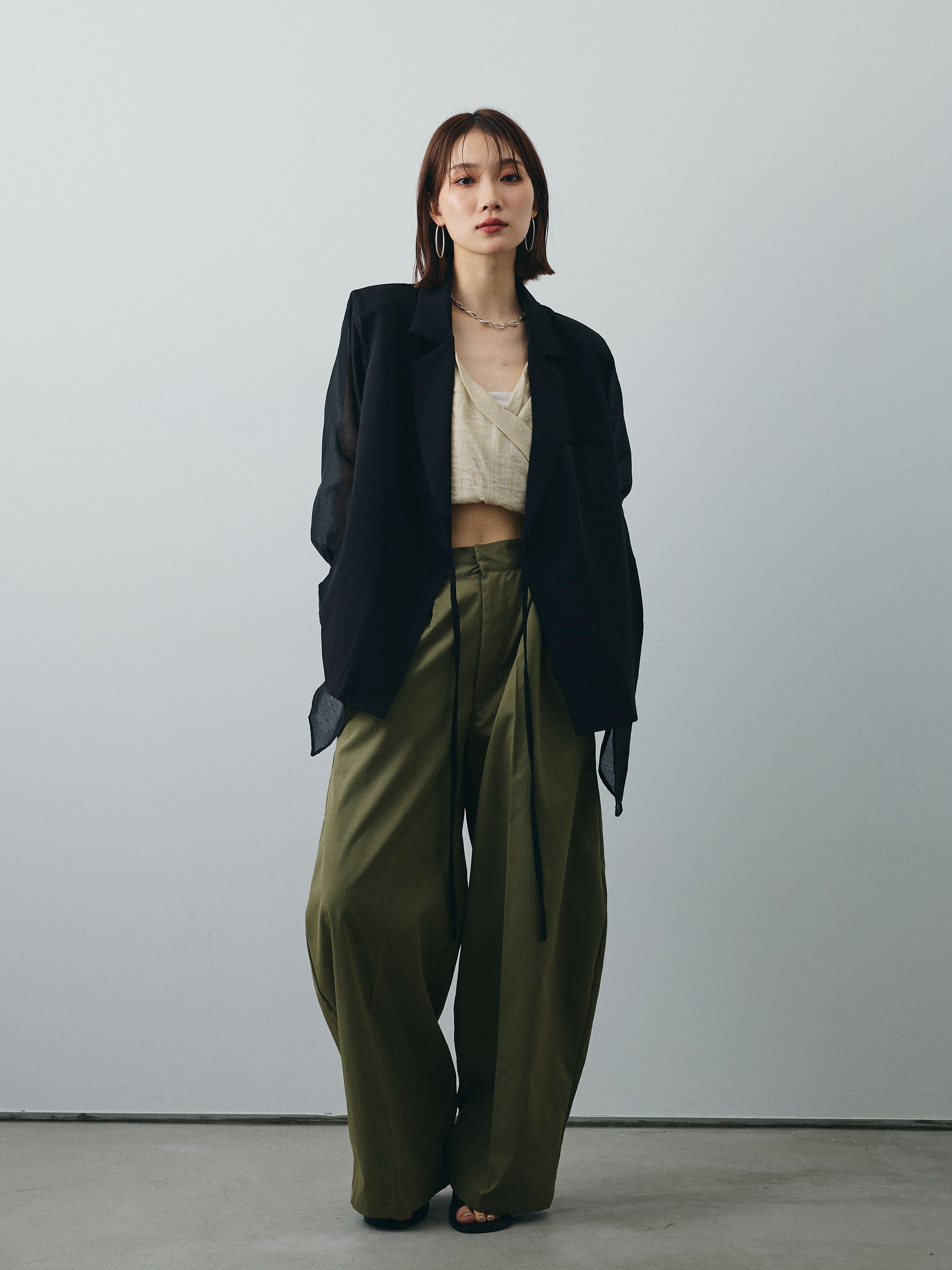 【新品・未使用・タグ付き】Lumier リュミエ　シアー切替テーラードジャケット 予約]シアー切替テーラードジャケット/ブラック – Lumier