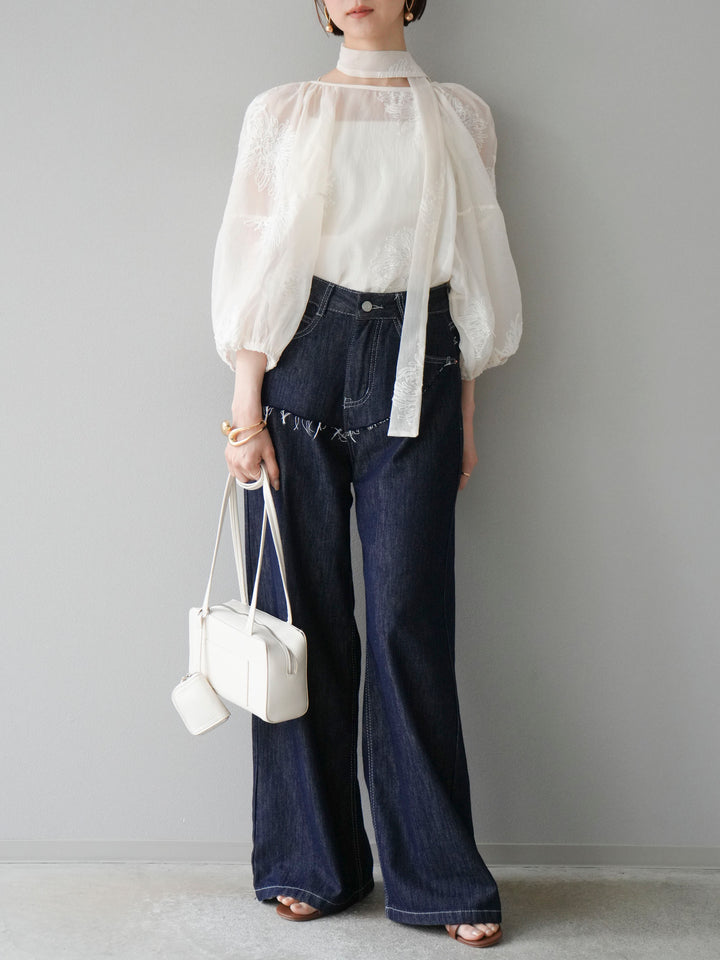 【預購】提臀牛仔褲/深藍色