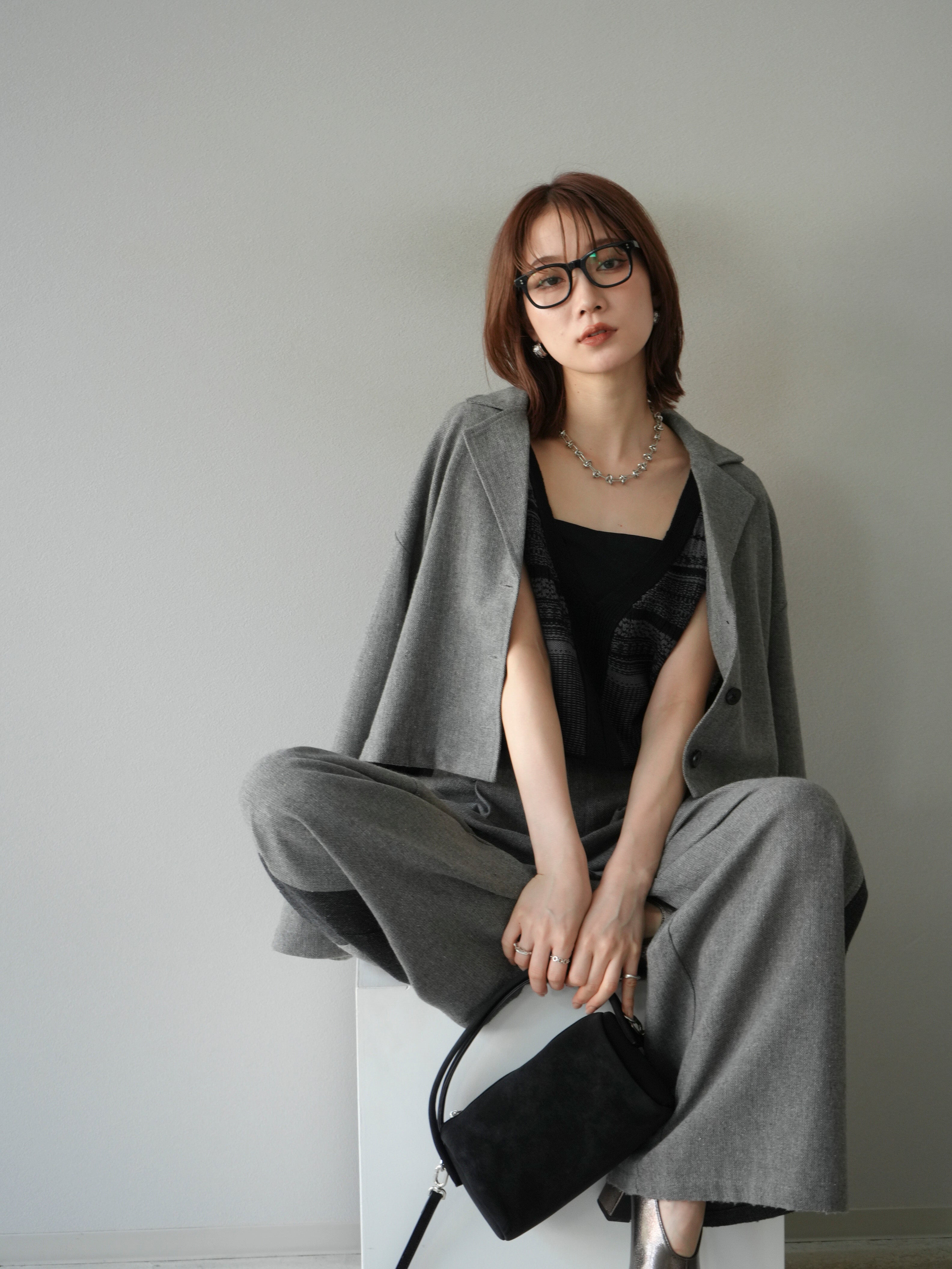 【新品未使用】CLEL(クレイル)/ツイードジャケット Sサイズ グレー系 予約]ツイードショートジャケット/グレー – Lumier